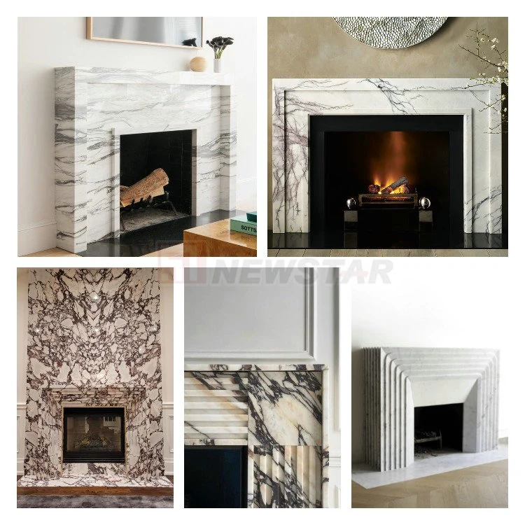 Home Decor Overmantel Granite Stone Limestone European Style Fireplace Mantel Wholesale Marble Fireplaces Price