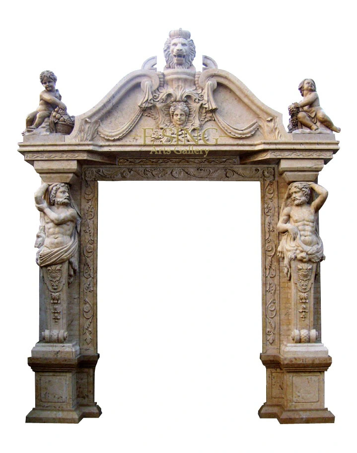 Hand Carved Marble Stone Decorating Gate Frame Door Surround