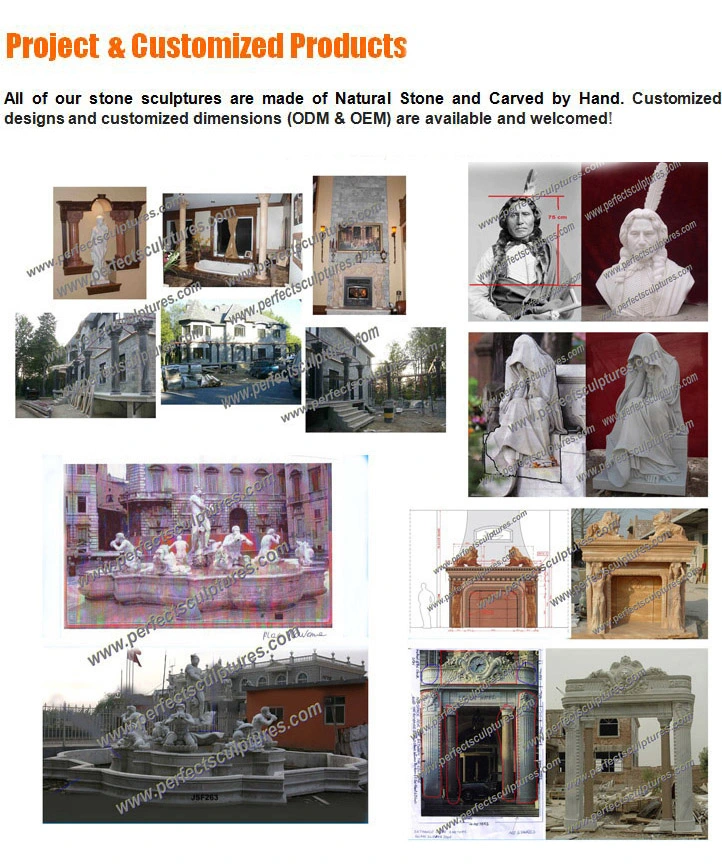 Garden Decorative Carved Stone Sculpture Marble Carving Gazebo for Outdoor Decoration (GR034)